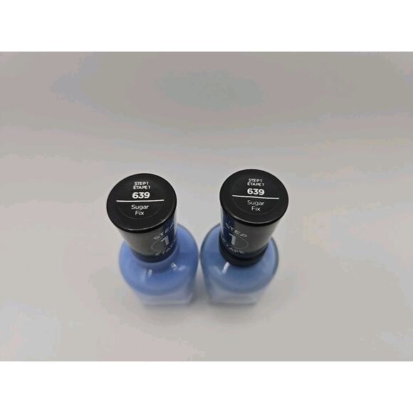 Lot of 2 Sally Hansen Miracle Gel Nail Polish 639 Sugar Fix 0.50 Oz Each Blue - Picture 2 of 2